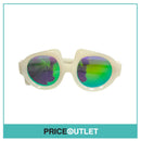 White Frame Sunglasses With Green Reflective Lens RRP £325