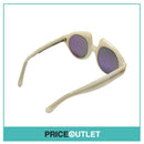 White Frame Sunglasses With Green Reflective Lens RRP £325