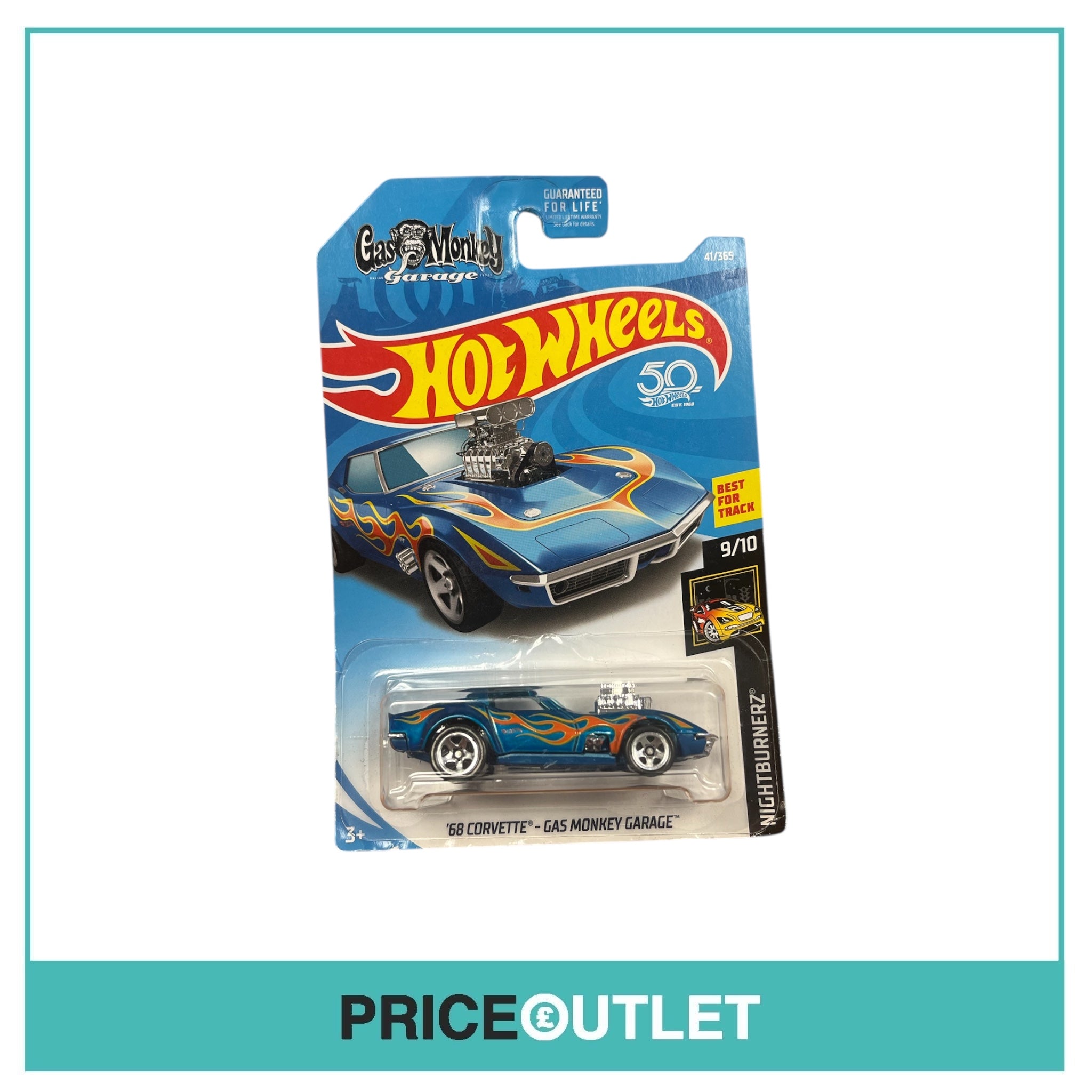 Hot Wheels - Nightburnerz 9/10 - ‘68 Corvette - Gas Monkey Garage (Slight Damage)