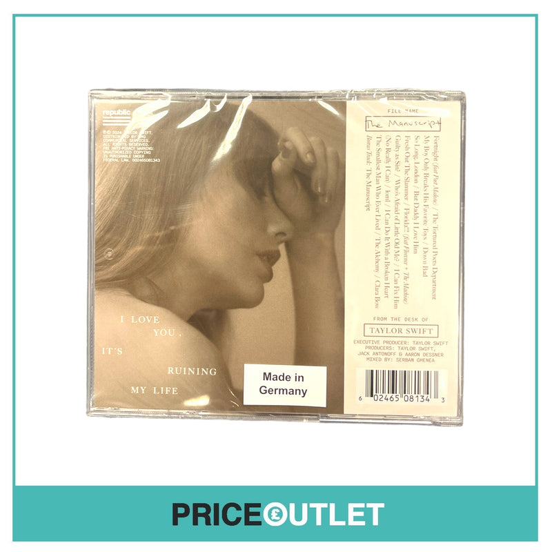 Taylor Swift - The Tortured Poets Department CD - 2-Sided Poster Included - Signed Autograph Insert - BRAND NEW SEALED