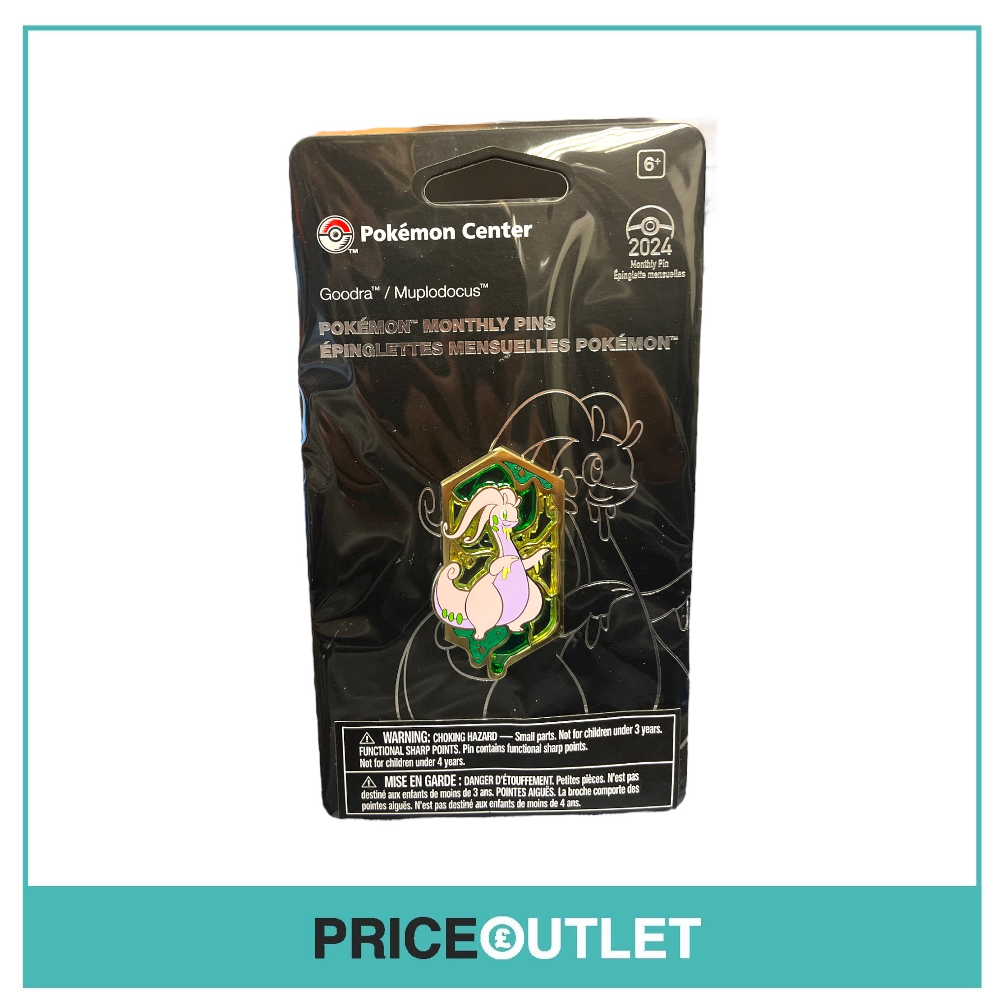 Pokémon - Booster Pack (10 Cards) + Goodra Pokémon Monthly Pins - BRAND NEW SEALED