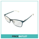 Clear Lens Metallic Blue Frame Glasses RRP £325