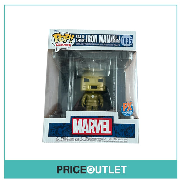 Funko - Marvel - Hall Of Armor: Iron Man Model 1 Golden Armor #1035 (PX Previews Exclusive) (Damaged)