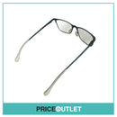 Clear Lens Metallic Blue Frame Glasses RRP £325