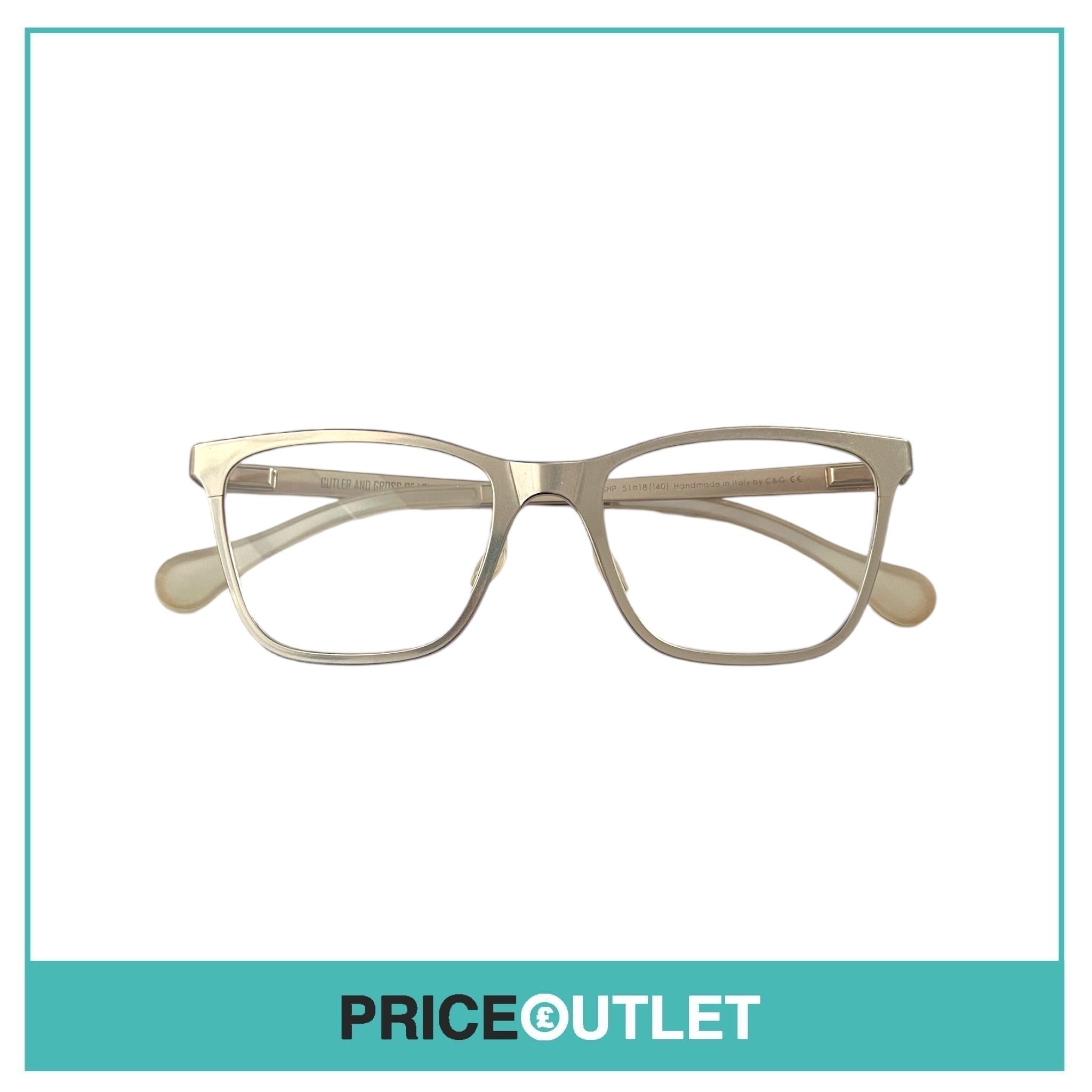 Clear Lens Metallic Silver Frame Glasses RRP £325