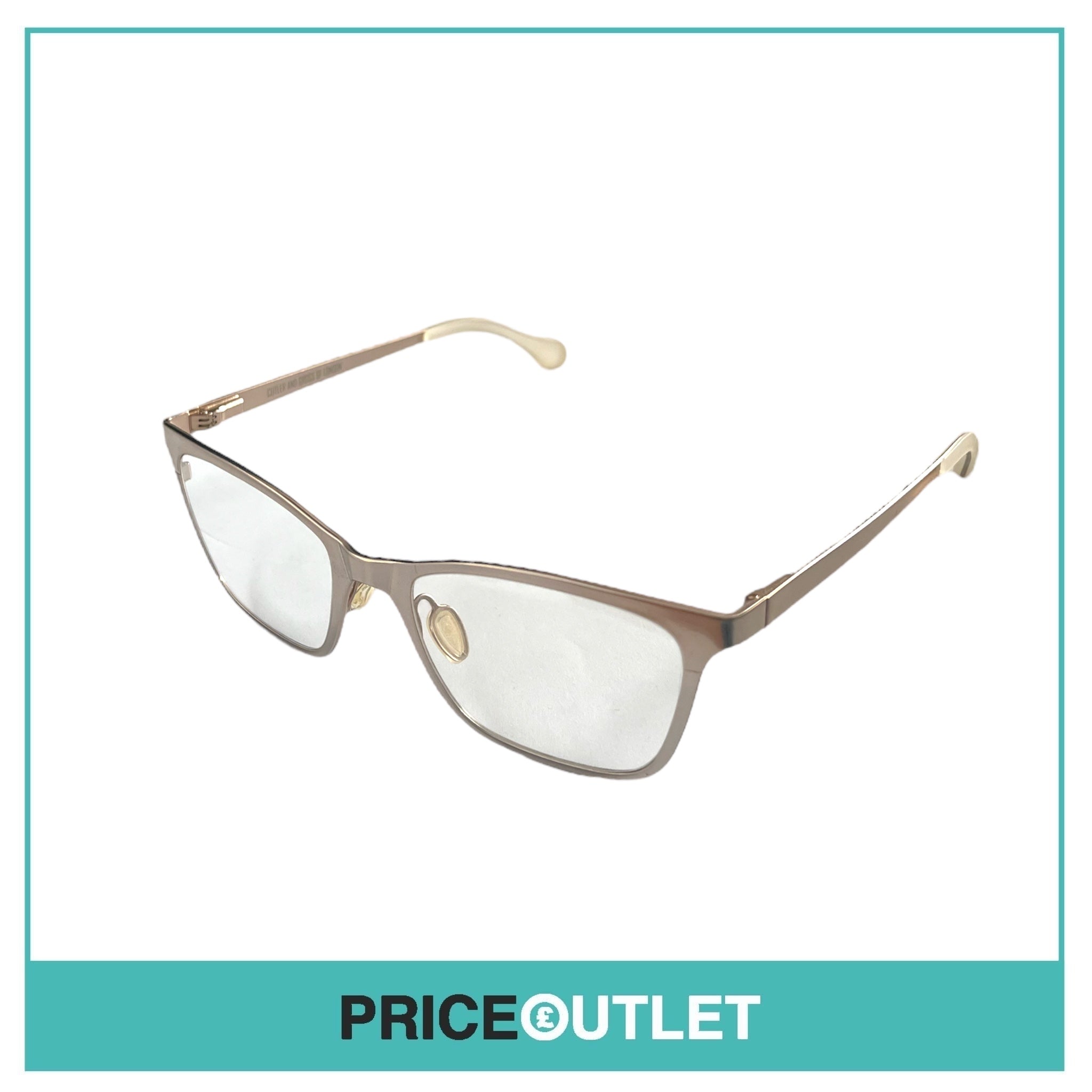 Clear Lens Metallic Silver Frame Glasses RRP £325