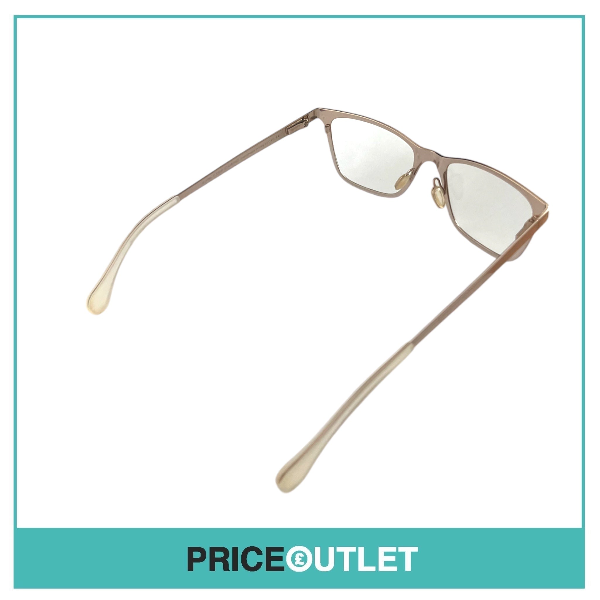 Clear Lens Metallic Silver Frame Glasses RRP £325