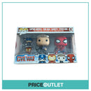 Funko - Marvel - Civil War Captain America - Captain America/Iron Man/Hawkeye/Spider-Man 4 Pack (Slight Damage)