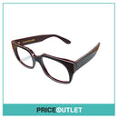 No Lens Pattern & Burgundy Frame Glasses RRP £325