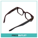No Lens Pattern & Burgundy Frame Glasses RRP £325