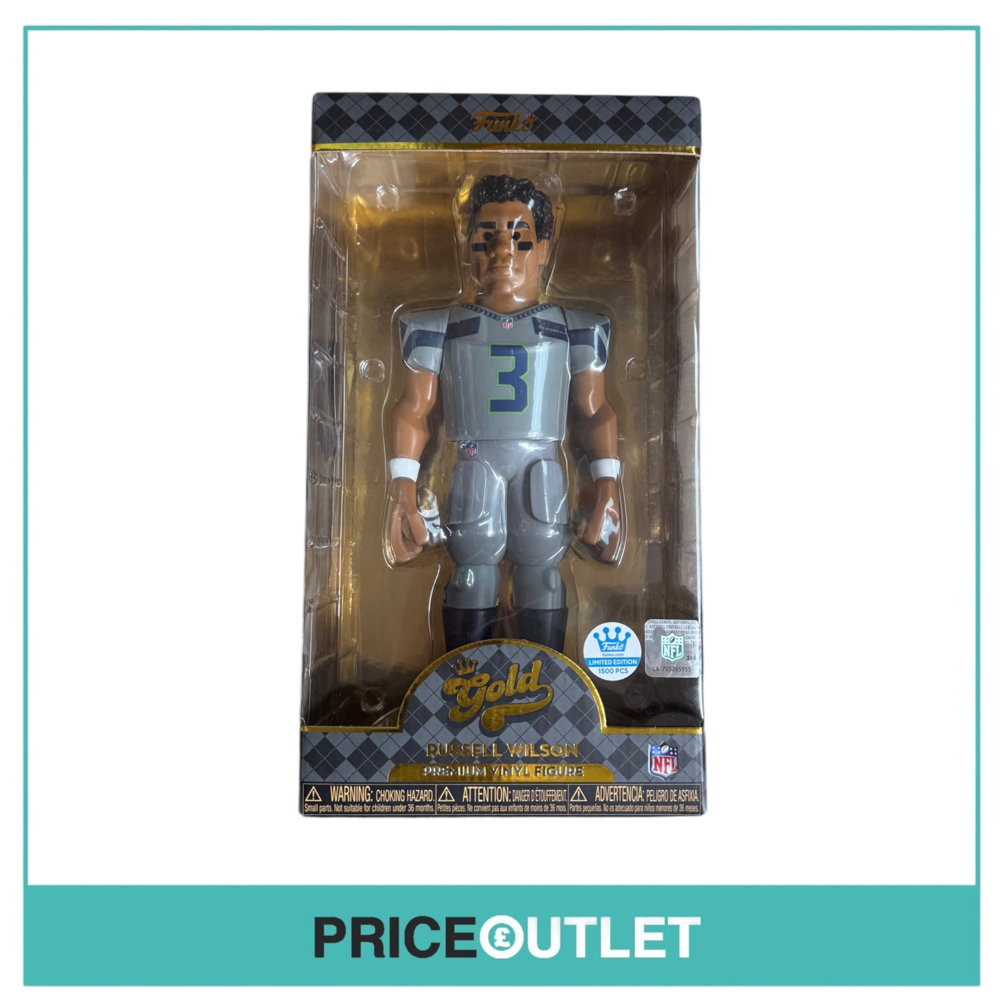 Funko Gold - Russell Wilson Limited Edition 1500 pcs - 12" Premium Vinyl Figure - Brand New Sealed