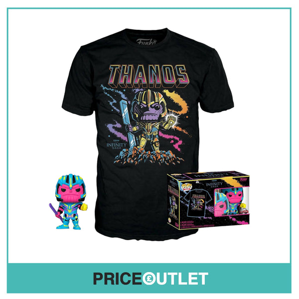 Funko Pop! & Tee - Thanos Blacklight - Size M