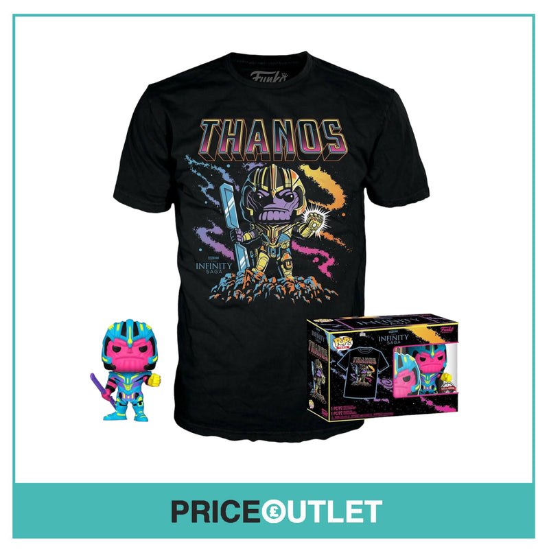 Funko Pop! & Tee - Thanos Blacklight - Size M