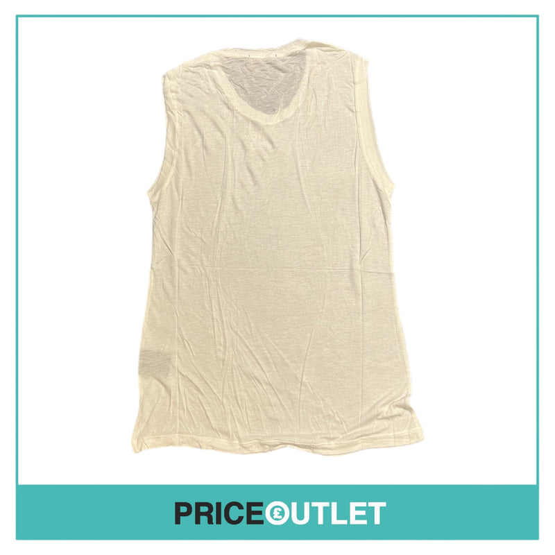 BLK DNM - White Sleeveless T-Shirt - Size S - BRAND NEW WITH TAGS