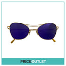 Blue Reflective Lens Gold Frame Sunglasses RRP £325