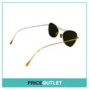 Blue Reflective Lens Gold Frame Sunglasses RRP £325