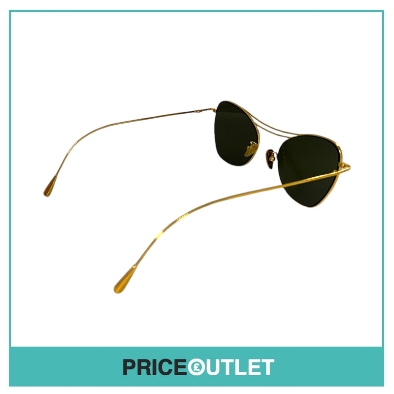 Blue Reflective Lens Gold Frame Sunglasses RRP £325