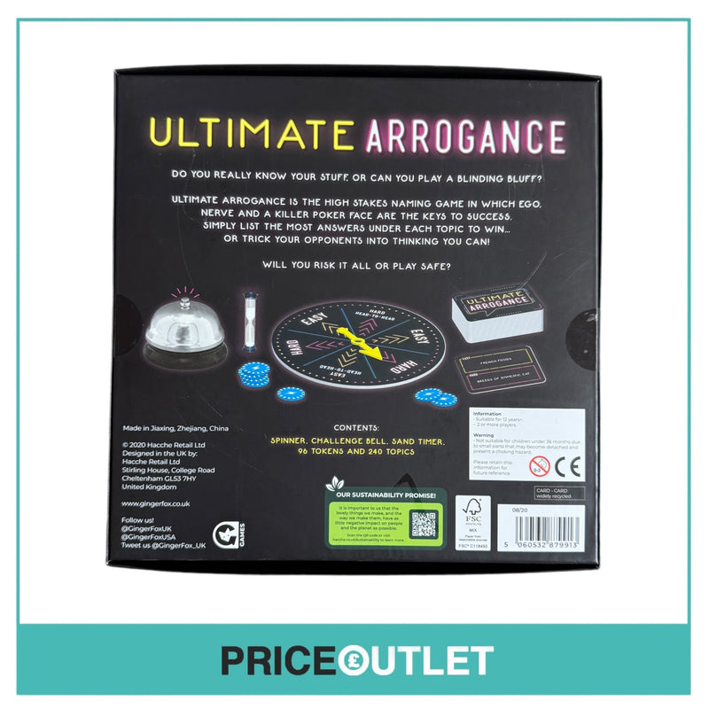 Ginger Fox - Ultimate Arrogance Bored Game - Brand New Free Shipping
