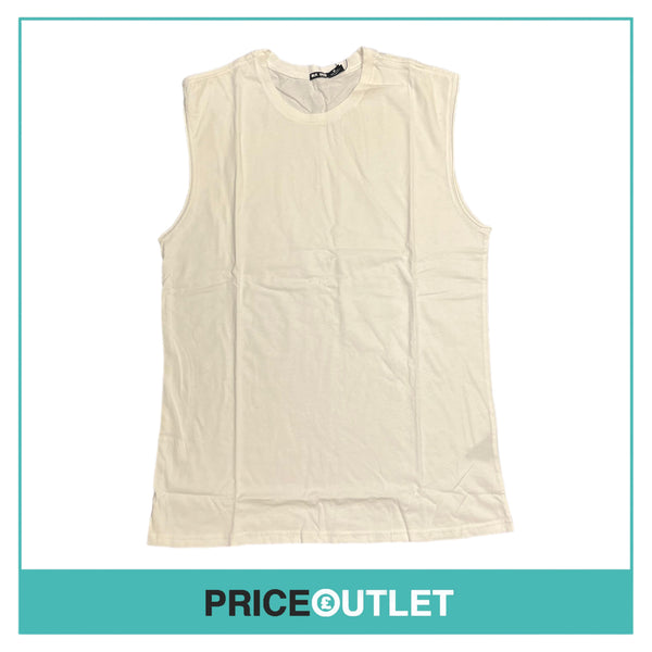 BLK DNM - White Sleeveless Top - Size M - BRAND NEW WITH TAGS