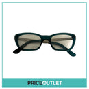 Clear Lens Blue Translucent Frame Glasses With Silver Detail RRP £325