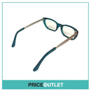 Clear Lens Blue Translucent Frame Glasses With Silver Detail RRP £325