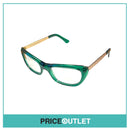 Clear Lens Green Translucent Frame Glasses With Gold Detail RRP £325