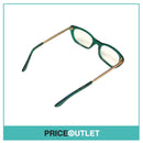 Clear Lens Green Translucent Frame Glasses With Gold Detail RRP £325