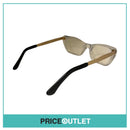 Clear Lens Clear Frame Glasses With Black & Gold Detail RRP £325