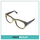 No Lens Gold Frame Glasses With Brown Tortoiseshell Detail RRP £325