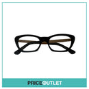 Clear Lens Black Frame Glasses With Gold Detail RRP £325