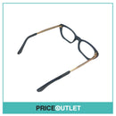 Clear Lens Black Frame Glasses With Gold Detail RRP £325