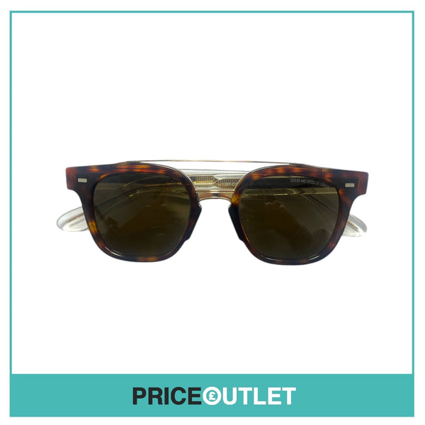 Brown Tortoiseshell Sunglasses With Clear Arm Detail RRP £325