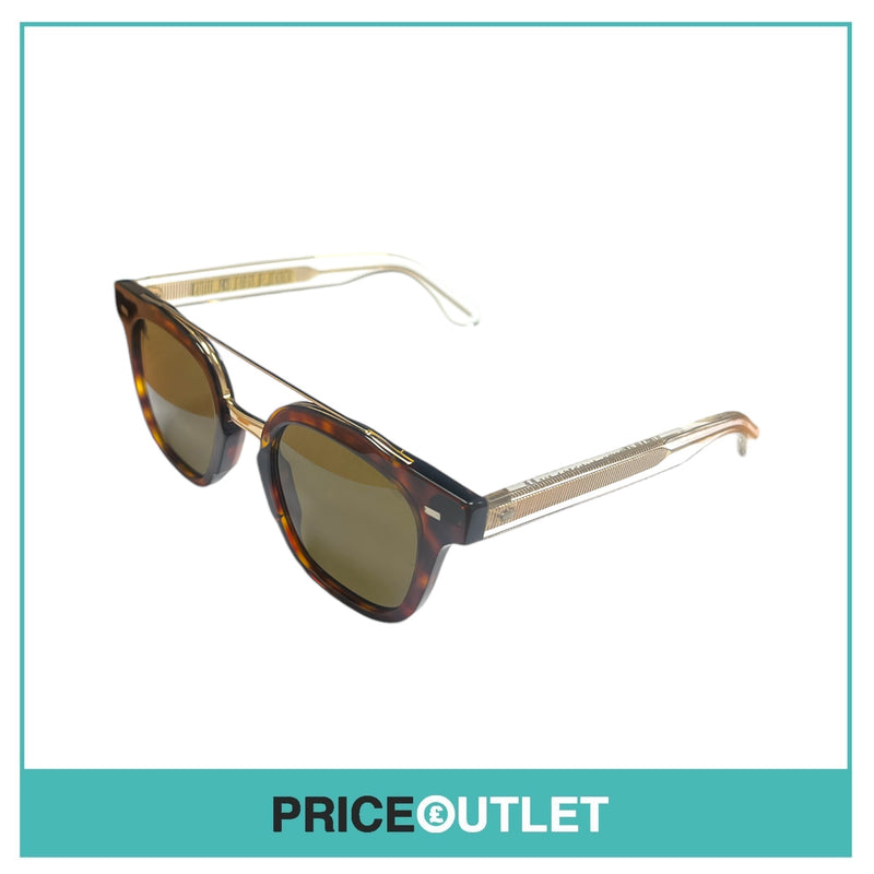 Brown Tortoiseshell Sunglasses With Clear Arm Detail RRP £325