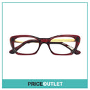 No Lens Red Frame Glasses With Gold Detail RRP £325