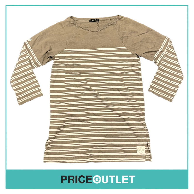 Undercover - Womens Grey and White Striped Long Sleeve Top - Size 2 - BRAND NEW WITH TAGS