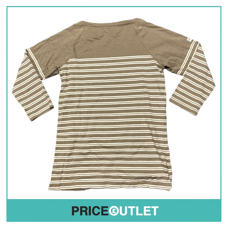 Undercover - Womens Grey and White Striped Long Sleeve Top - Size 2 - BRAND NEW WITH TAGS
