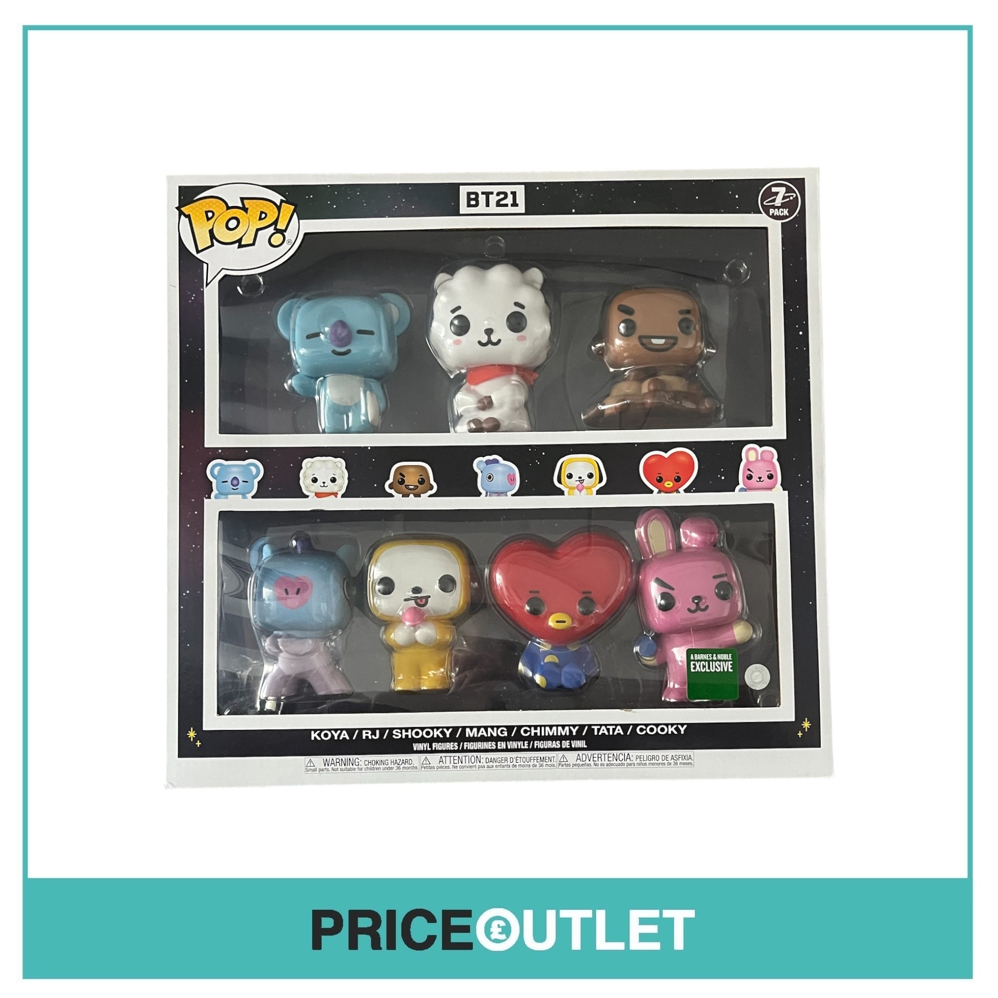 Funko - BT21 - Koya/RJ/Shooky/Mang/Chimmy/Tata/Cooky (Exclusive) (Slight Damage)
