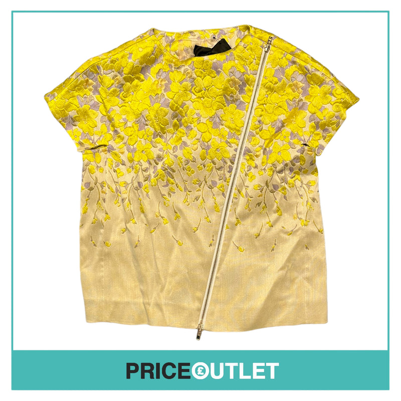 Giambattista Valli - Yellow and Purple Floral Top - Size 38 - BRAND NEW WITH TAGS