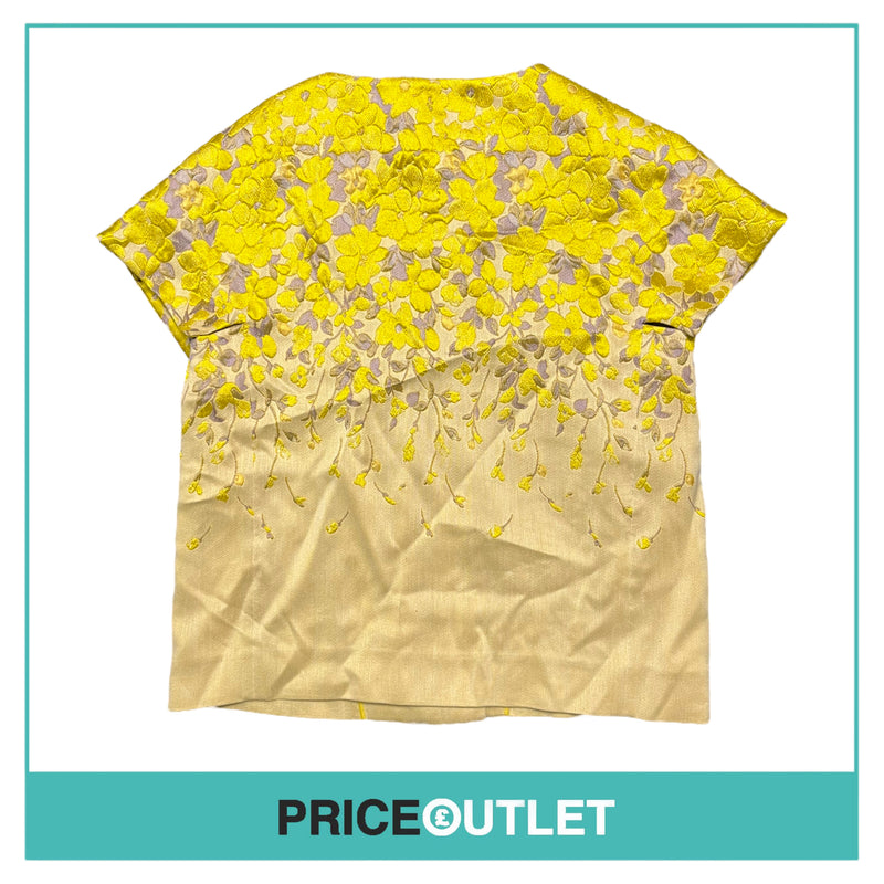 Giambattista Valli - Yellow and Purple Floral Top - Size 38 - BRAND NEW WITH TAGS