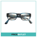 Clear Lens Blue Patterned Frame Glasses RRP £325