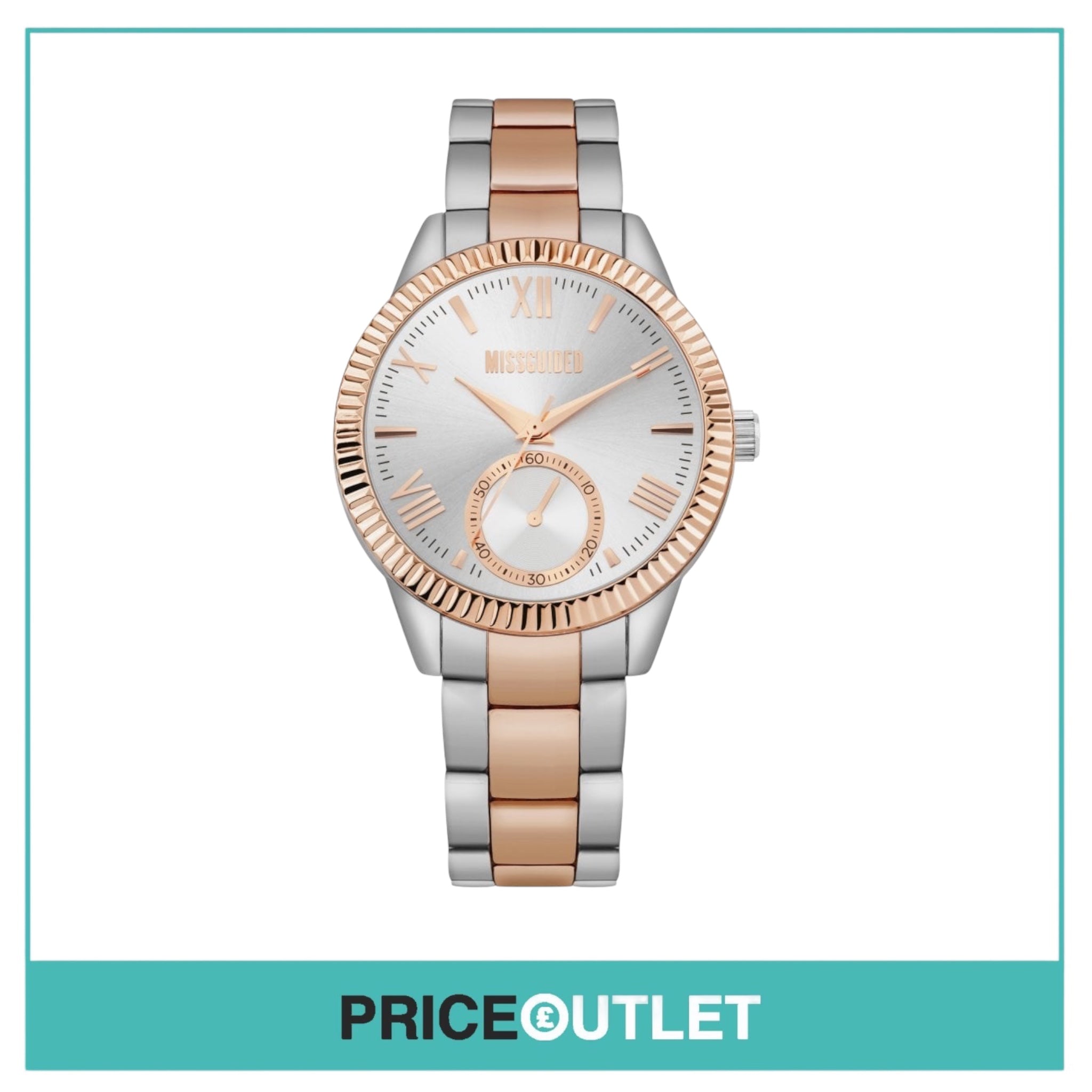 Missguided - Womens Two Tone Rose Gold/Silver Watch