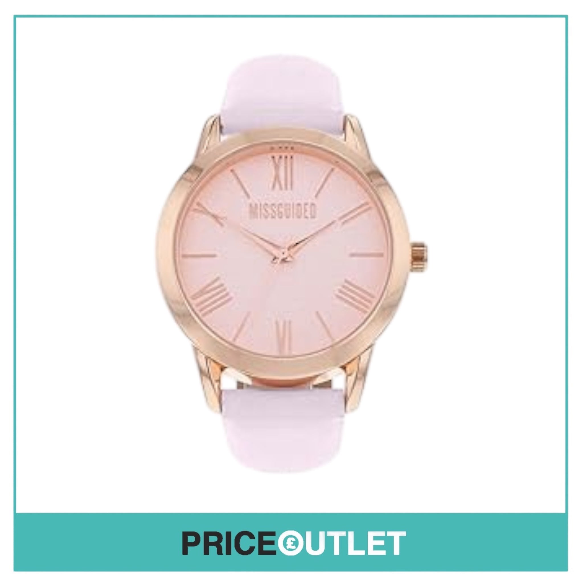 Missguided - Ladies Watch - Rose Gold Pink Strap
