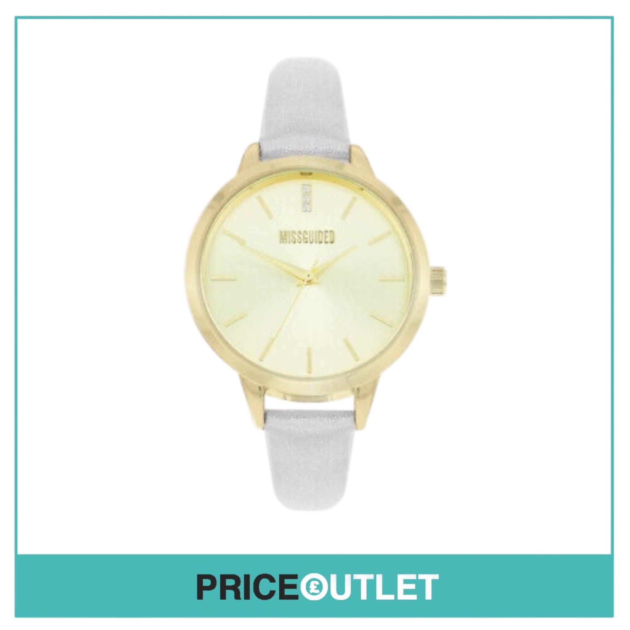 Missguided - Ladies Watch - Gold With Grey Strap