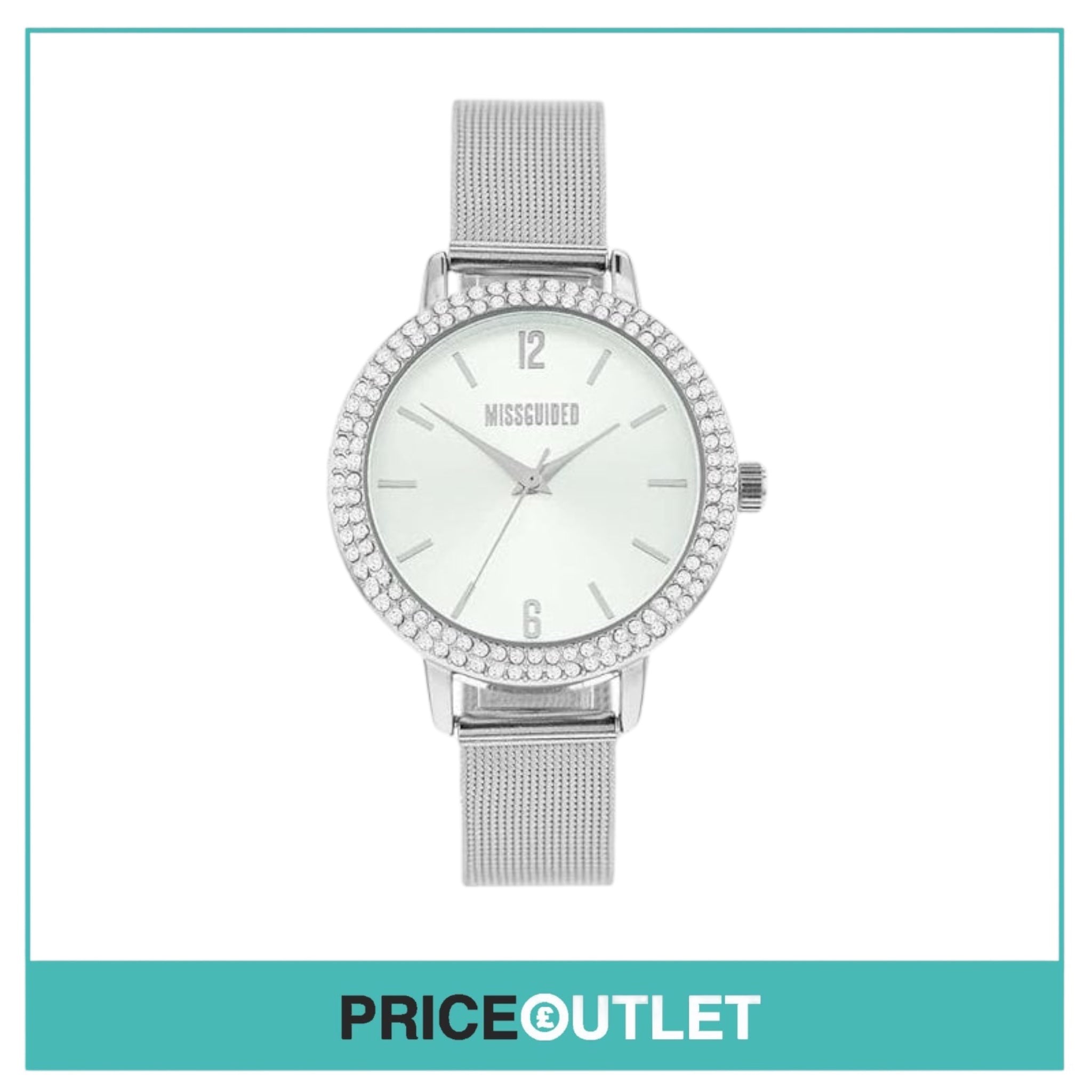 Missguided - Ladies Watch - Silver Dial With Silver Meshed Strap