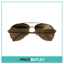 Gold Frame Pilot's Sunglasses With Clear Yellow Detail RRP £325