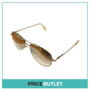 Gold Frame Pilot's Sunglasses With Clear Yellow Detail RRP £325