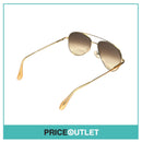Gold Frame Pilot's Sunglasses With Clear Yellow Detail RRP £325