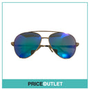 Gold Frame Reflective Lens Pilot's Sunglasses With Black Detail RRP £325