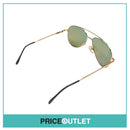 Gold Frame Reflective Lens Pilot's Sunglasses With Black Detail RRP £325