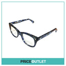 Clear Lens Purple & Black Patterned Frame Glasses RRP £325